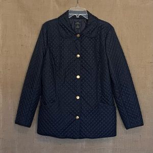 BROOKS BROTHERS Women’s Quilted Jacket Barn Coat Black 16 (Pls see Msmts)